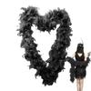 Black Boa 2Meter Long Plumes Shawl For Wedding Party Dress Sewing Clothing Decoration Scarf Dress Stage Christmas Decoration