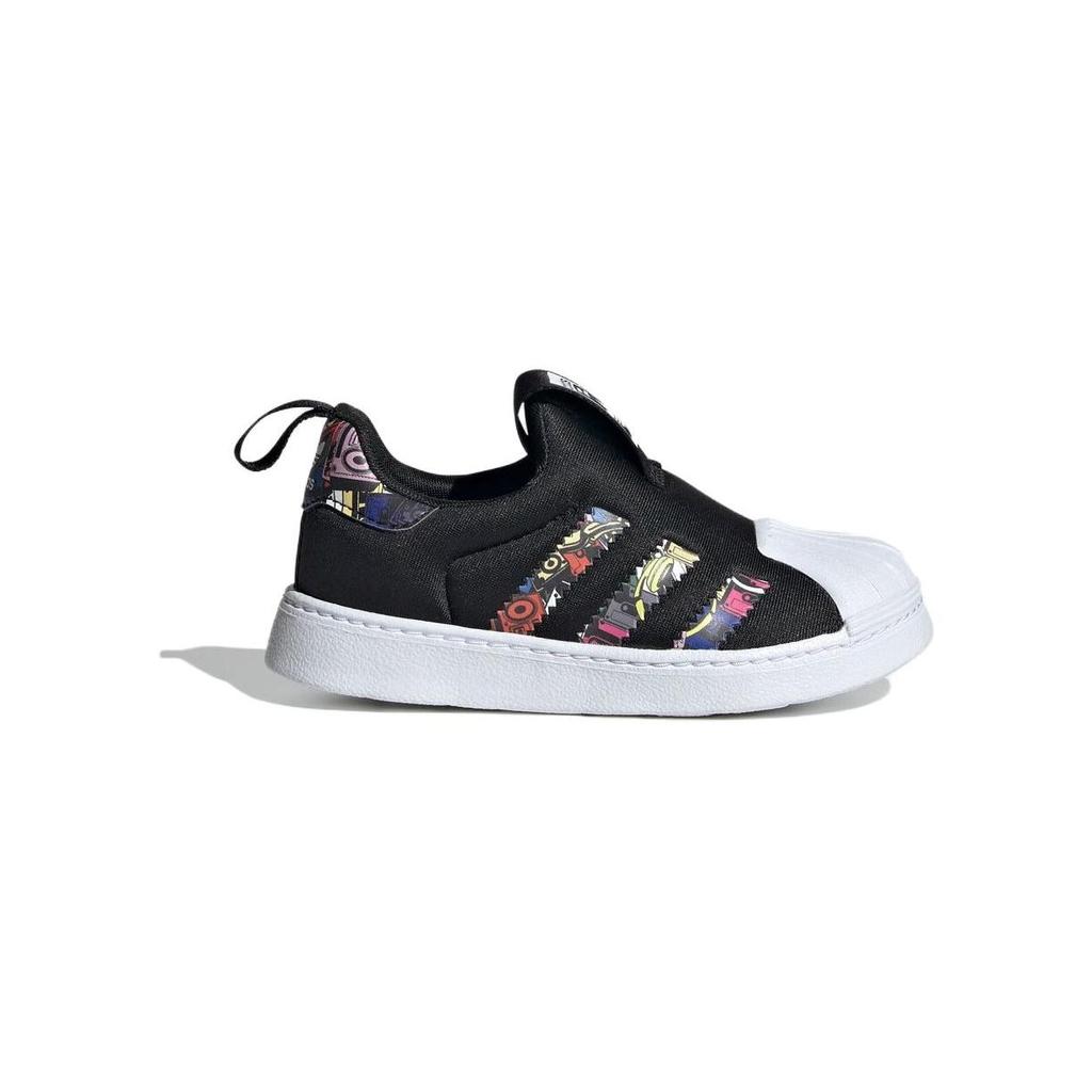 Adidas Originals Superstar 360 Comfortable Versatile Low-Top Walking Shoes Baby Shoes Black White IG9895