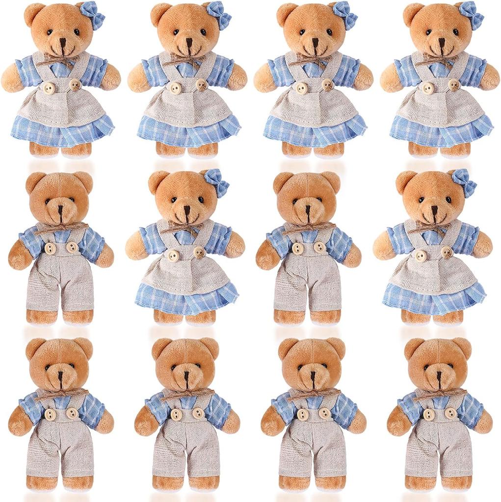 12-4s Мини Медвежонок Игрушечный Крошечные Мишки Кукла Оптом Мягкие Плюшевые Мягкие Игрушки Маленькие Медведи для Брелка DIY Поделки Детский Праздник День Рождения