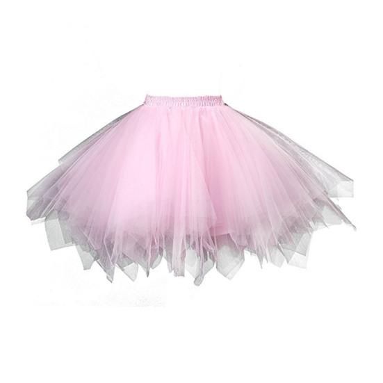 Women Tulle Skirt 50s Tutu Petticoat Elastic Waist Short Ballet Crinoline Petticoat Carnival Costume Underskirt