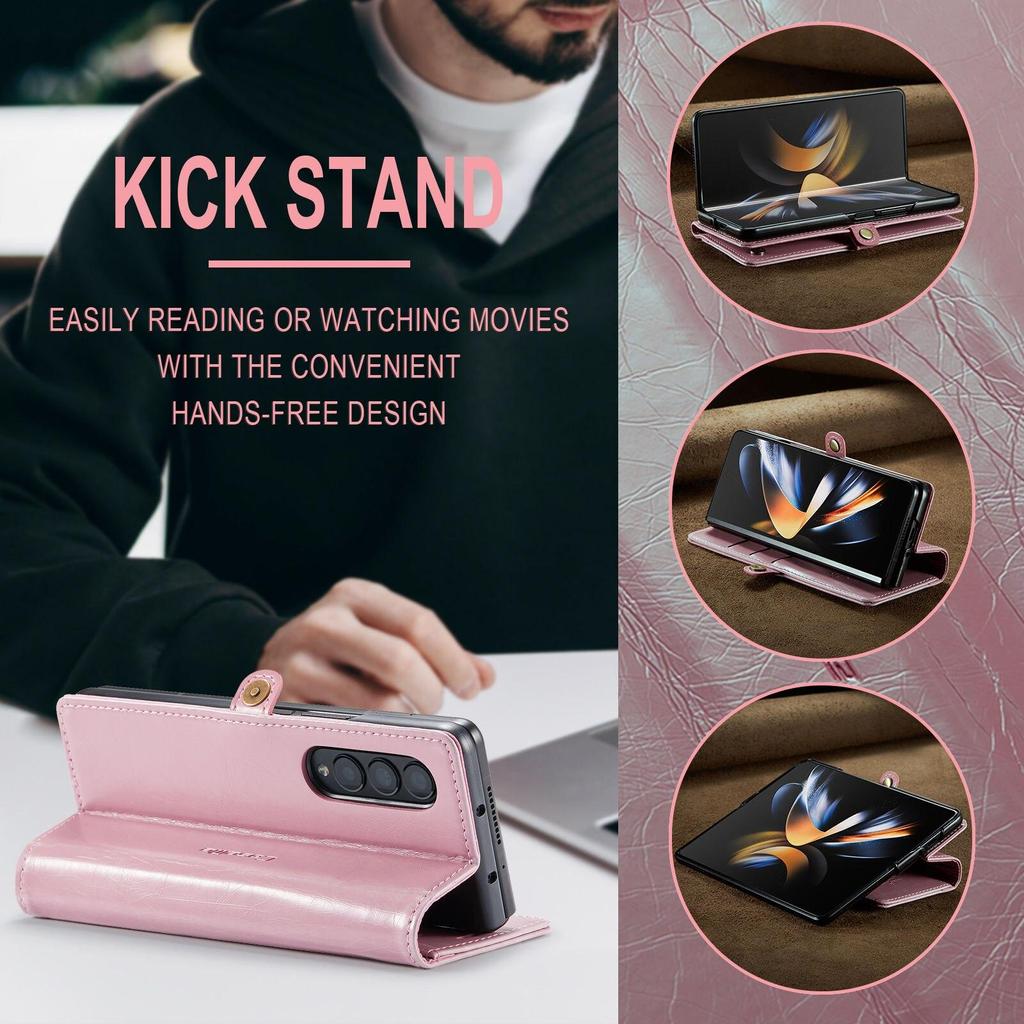 Кожаный чехол-кошелек в стиле ретро для Samsung Galaxy Z Fold 4 3 5 GZ Flip 3 4 5, роскошный магнитный держатель для карт, универсальный защитный чехол-бумажник для телефона