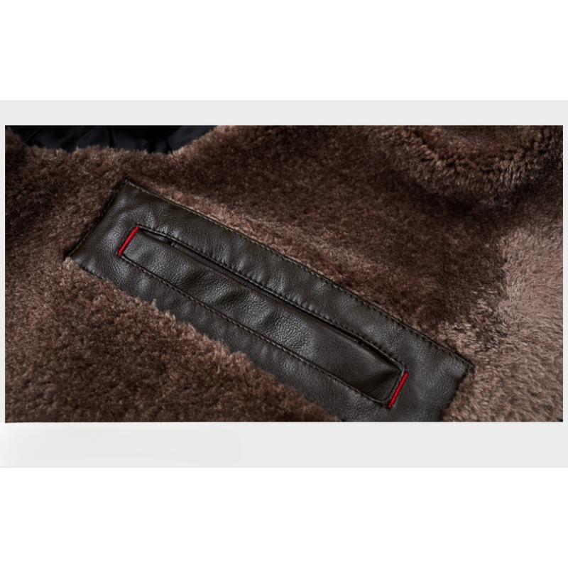 Genuine Leather Down Jacket Men's New Winter Stand-up Collar Plus Velvet Thickened Men's Casual Leather Jacket Jacket for Men