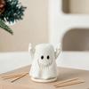 Middle Finger Ghost Toothpick Box, Halloween Ghost Toothpick Holder Dispenser, Dental Floss Swabs Toothpick Container for Kitchen Countertop