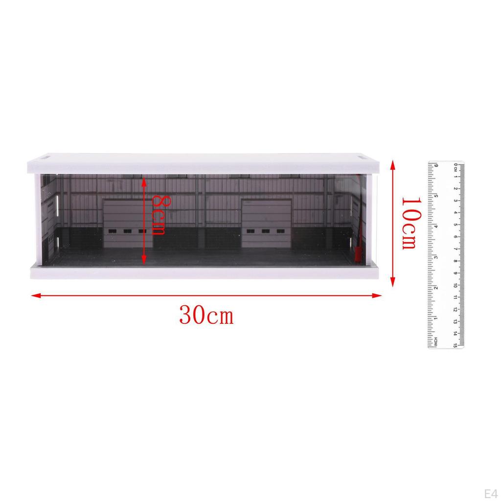 Контейнер-витрина для парковки 1/64 со светодиодной подсветкой 11,81 x 5,51 x 3,94 дюйма Защитный фон