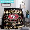 Custom Name Blanket Vintage 49ers Football Blanket Bedding Blanket for Travel, Camping, Living Rooms, Offices, Sofas, Fan Christmas gift