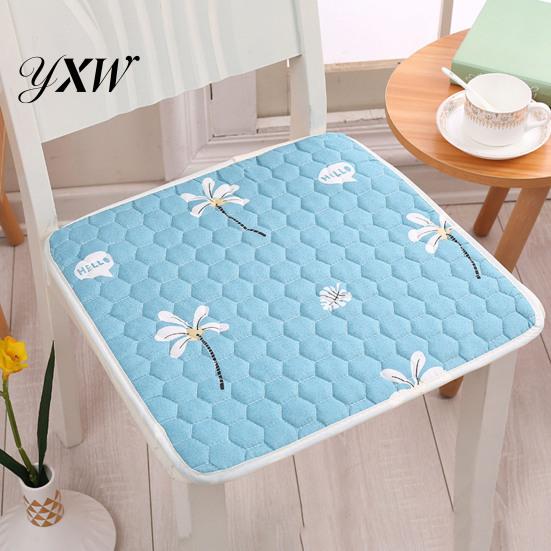 Car Seat Cushion Chair with Straps Dustproof Decorative Polyester Household Home Decoration Restaurant Dining Stool Pad for Daily Use
