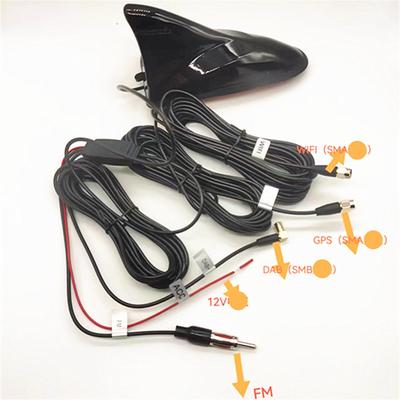 Автомобильная антенна-плавник акулы на крышу DAB+GPS+FM+WIFI Автомагнитола Радиоусилитель Поддержка ГЛОНАСС 1602МГц