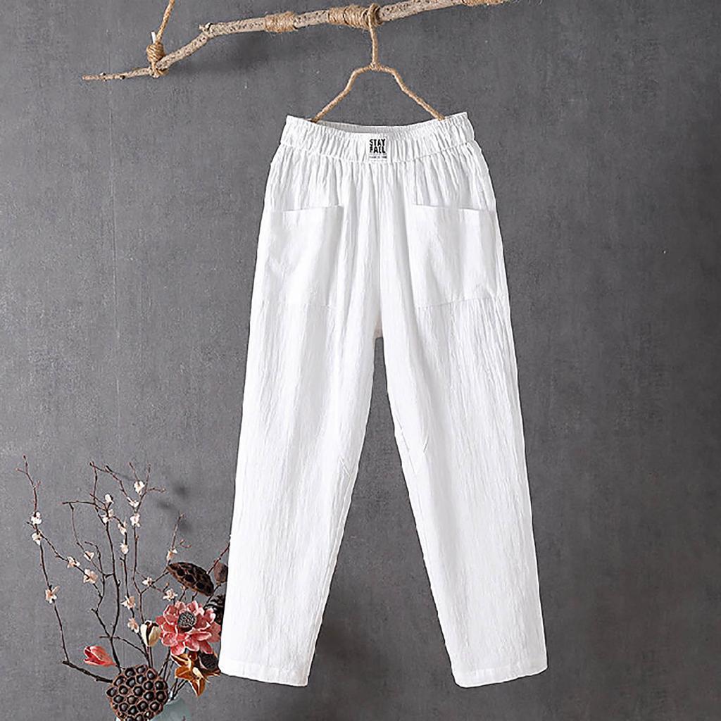Women's Straight Pants Fashion Casual Pants Nine Point Harlan Pants