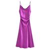 Fashion Style 2023 New Fall Women's Clothing Elegant Silk Texture Intimates Mid Length Long Length Dress 8490899