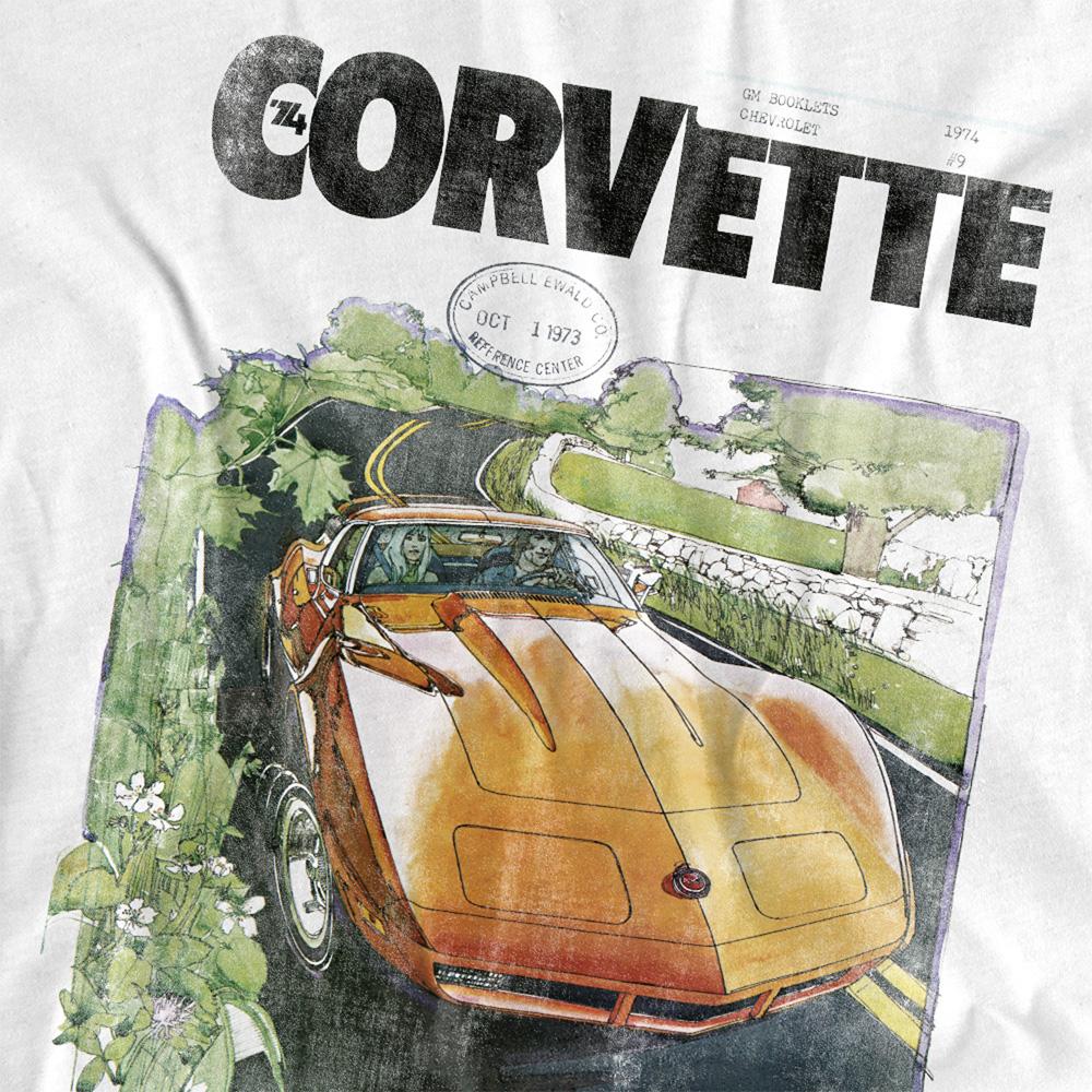 Chevrolet Unisex Adult Corvette Vintage Poster T-Shirt