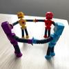 Робот с подвижными суставами Montessori, Сенсорная игрушка Pop Tubes, Игрушки-антистресс, Телескопическая присоска
