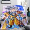Фланелевое одеяло с принтом персонажей Dragon Ball, Высококачественное, Удобное для всех сезонов, Декор для дома, Тепло и уют, Идеально для рождественских подарков