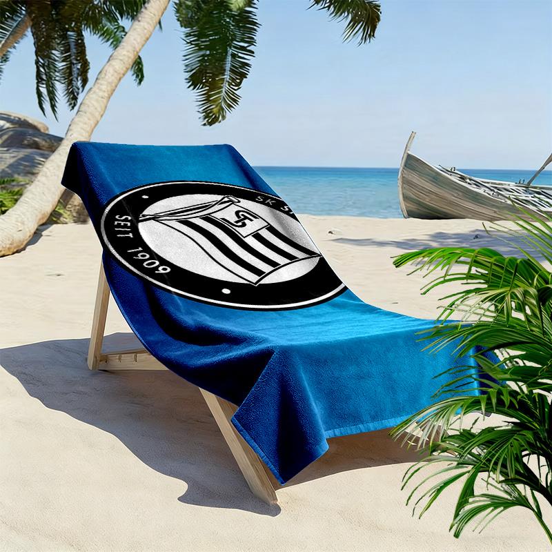 Пляжное полотенце SK Sturm Graz, Большое, Мягкое, Быстросохнущее, для Пляжа, Кемпинга, Плавания