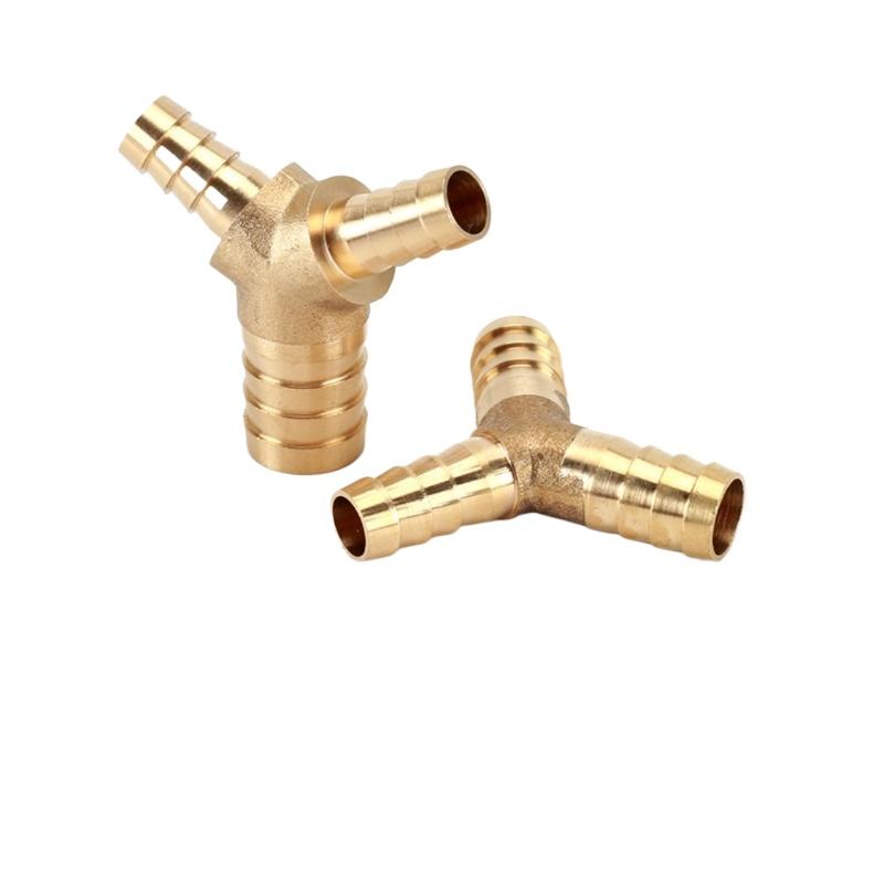 Equal Reducing 4 5 6 8 10 12 13 14 16 19 mm Hose Barb Y Shaped 3 Ways Brass Pipe Fitting Connector Splitter Coupler Home Garden