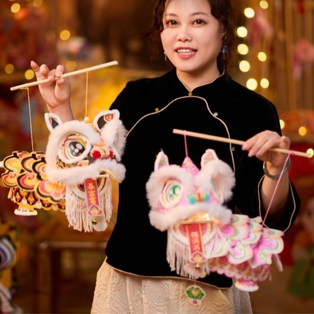 Ancient Lion Dance Lantern Waterproof Handmade Lantern New Year Lantern Birthday Celebration