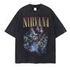 Мужская футболка Nirvana 'In Utero' Большого размера Потертая Повседневная Свободная Уличная Одежда Женская футболка