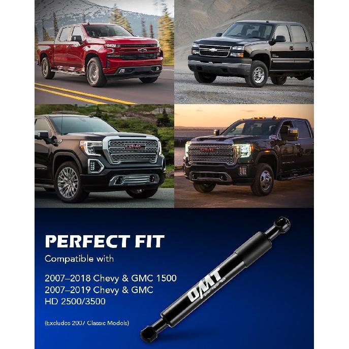 Orion Motor Tech Heavy Duty Pickup Tailgate Assist, Truck Tailgate Lift Assist Kit Compatible With 07-18 Chevy Silverado GMC Sierra 1500 & 07-19 HD