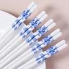 Чжиши Сине-белые керамические палочки для еды - 10 пар