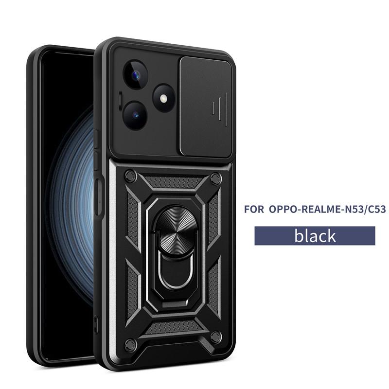 Для OPPO Realme C53 чехол противоударный держатель брони магнитное металлическое кольцо чехол для Realme Narzo N53 NarzoN53 RealmeC53 C 53 RMX3760