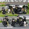 MOC Military Series Black Anti-terrorism Special Police Soldier Building Block Toys