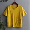 2025 Women T-Shirt Zipper Female Solid O-Neck Cotton Loose Short Sleeve Tops&Tees