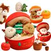 Creative Christmas Eve Apple All Series Capybara Animals Dino Soft Santa Claus Tree Deer Dolls for Original Christmas Gift Decor
