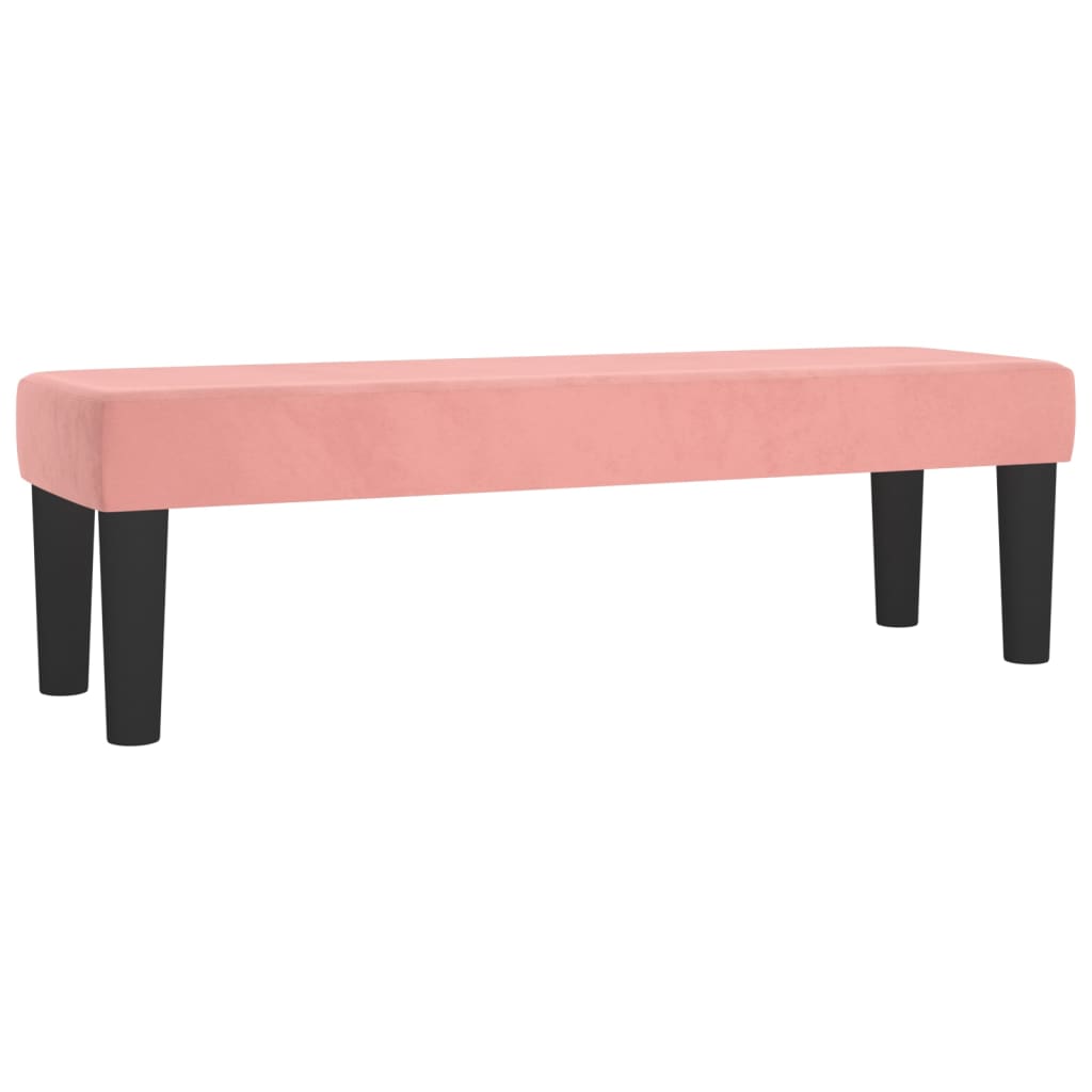 Pink Velvet Bench 100 x 30 x 30 cm