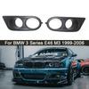 2PCS Matte Black Car Fog Light Cover Grill Frame Surrounds Air Duct Front Bumper Fog Lamp Hoods Grilles For BMW E46 M3