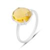 Серебряное кольцо с цитрином nano 3.801ct, вес изделия 2,43 гр (2172666)