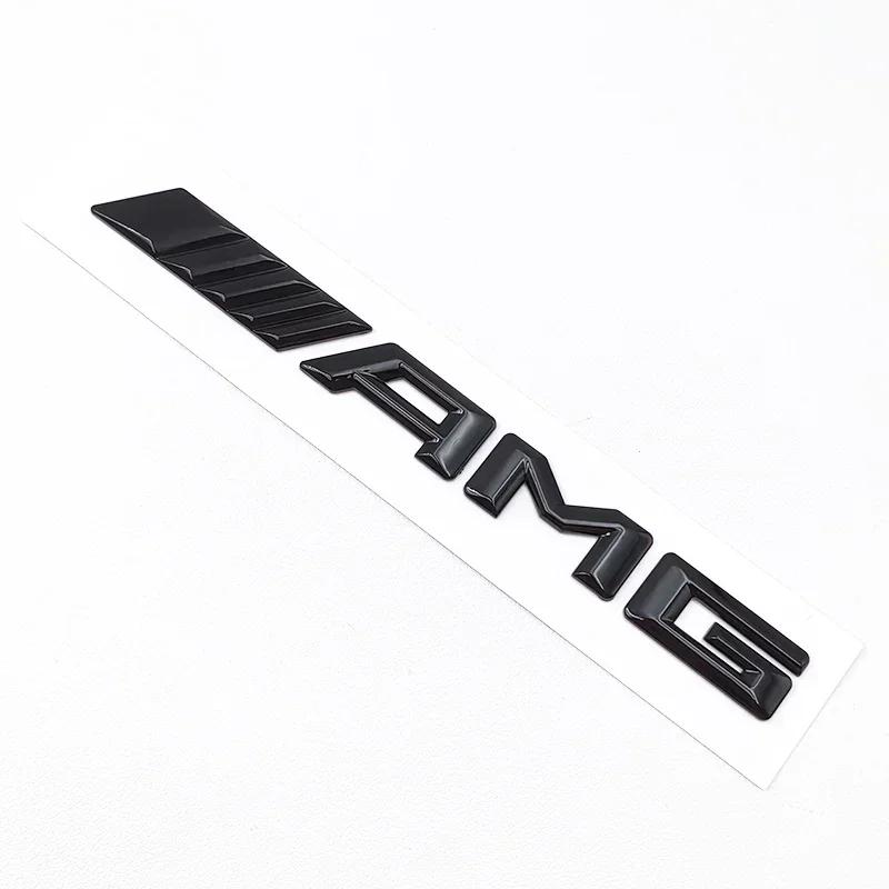 AABGU1 3D Black C63S Logo Letters V8 BITURBO Badge Car Rear Star Sticker Trunk AMG Emblem For Mercedes Benz AMG W205 C205 Accessories