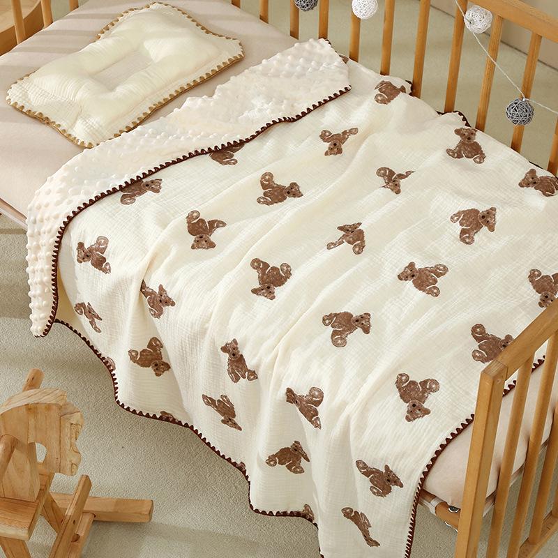 Cartoon Pattern Pure Cotton Baby Blanket & Bath Towel