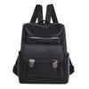 Retro Women's Backpack Fashion Casual Pu Leather Dual-purpose Bag Large Capacity Commuter Backpack
