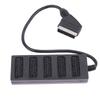 21Pin Scart 5 Way Splitter 21P Scart Male To 5 Female Adapter Connector 5 Road Scart One Divide Into Five Cable Line