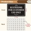 Restrooms for er Use Only Signs 6” x 4” Restrooms for ers Only Sign, Restroom Signs for Home/Business, Self-Adhesive Backing, Thick Acrylic, Easy