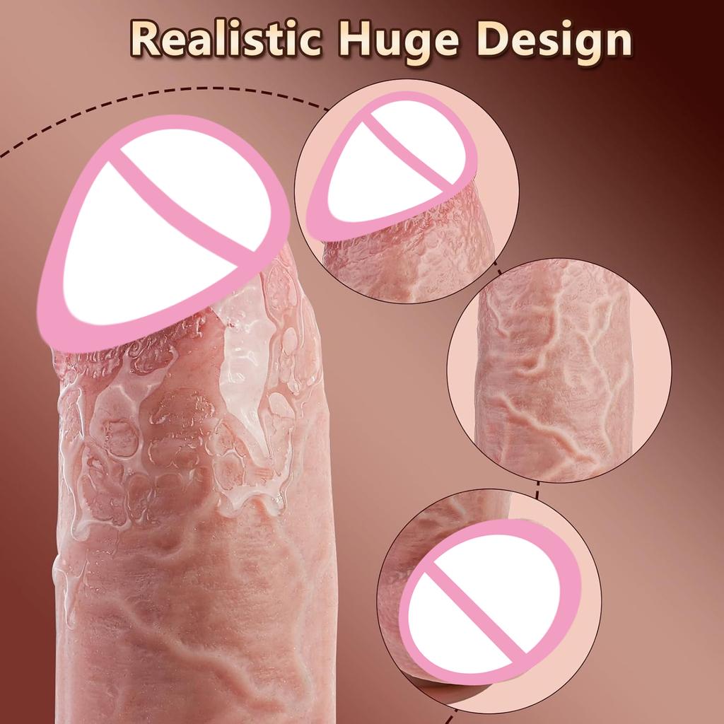 Реалистичный вибратор-дилдо для женщин, мастурбация, телескопический пенис, анальное проникновение, вибрация, дилдо с большим членом, игрушки для взрослых