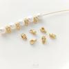 Gold-Filled 4mm Barrel Beads with Jump Rings, DIY Jewelry Accessories for Pearl Bracelets