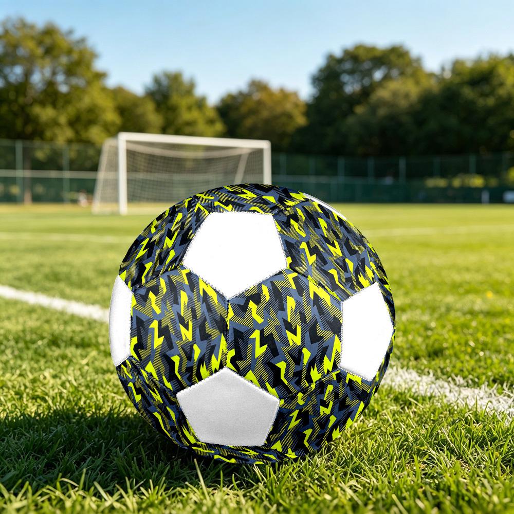 1pc Geometric Abstract Lightweight PVC Training Soccer Ball, Size 5, Suitable for Indoor and Outdoor TrainingGift y60395