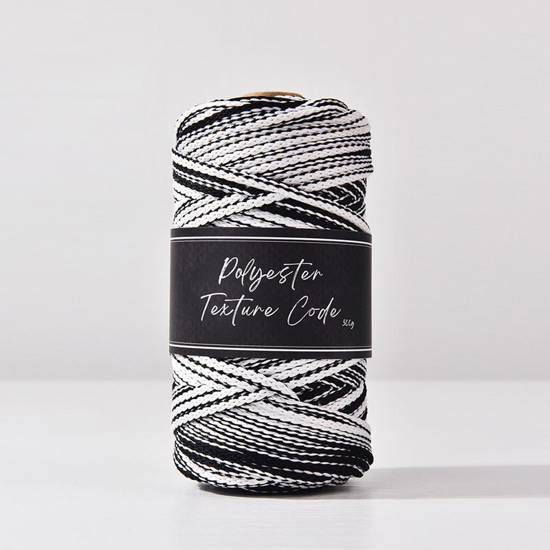 5 мм Двухцветный смешанный 5 мм Полиэстеровый плетеный шнур, Ручная вязка для сумки, ковра, вязальной пряжи, нить для браслета из конского волоса, 70 ярдов