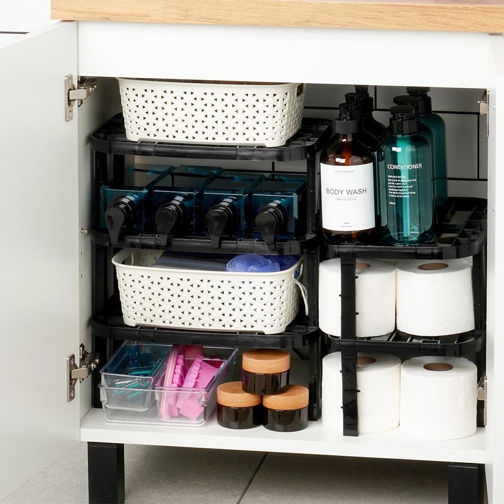Black kitchen shelf 31x22x13.5 / 11.5 cm 2 pcs.