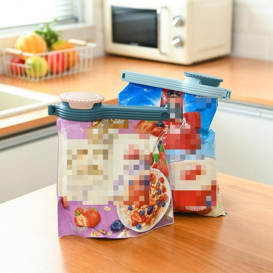 Набор из 2 многофункциональных круглых зажимов для кухонной еды, большие герметизирующие зажимы с широким носиком для пакетов с едой, зажимы для сохранения свежести закусок