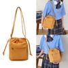Drawstring Bucket Bags Simple Fashion Bag Crossbody Bag Corduroy Shoulder Bag Versatile Travel Bag for Women Girl