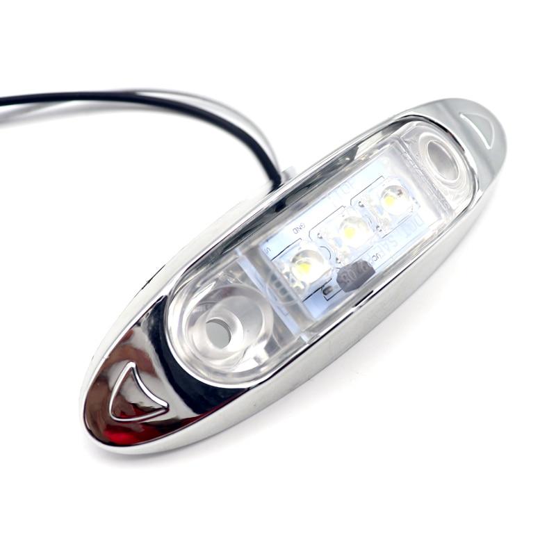2 шт. 3LED 12 В/24 В автомобильный прицеп грузовик прозрачная боковая габаритная лампа индикатор грузовика указатель поворота красный/янтарный/белый водонепроницаемый свет