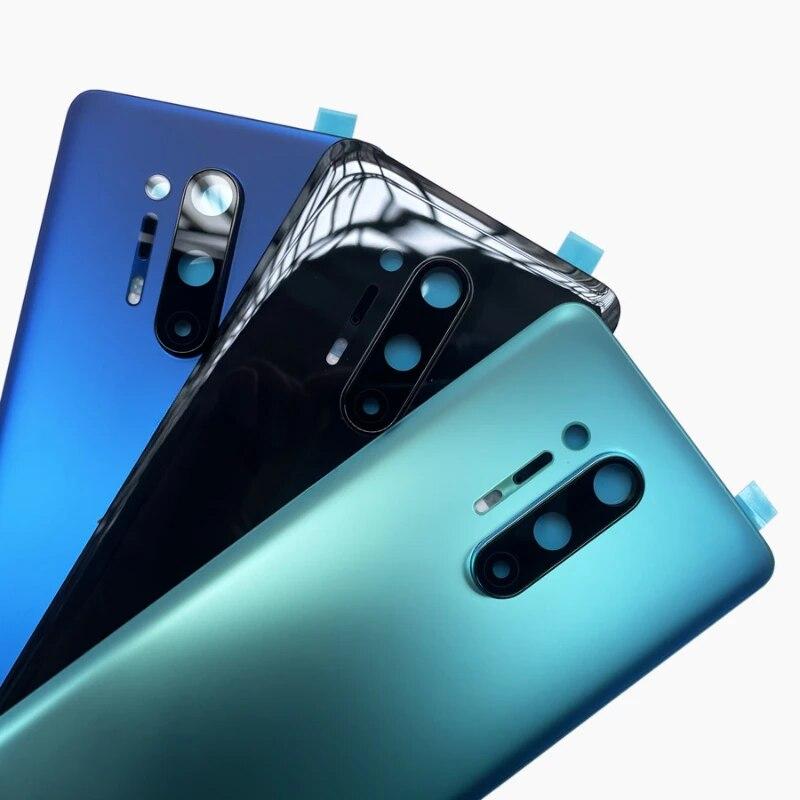 Для Oneplus 8 Pro Стеклянная задняя крышка батарейного отсека Заднее стекло 1 + 8Pro Корпус с крышкой батарейного отсека с объективом камеры