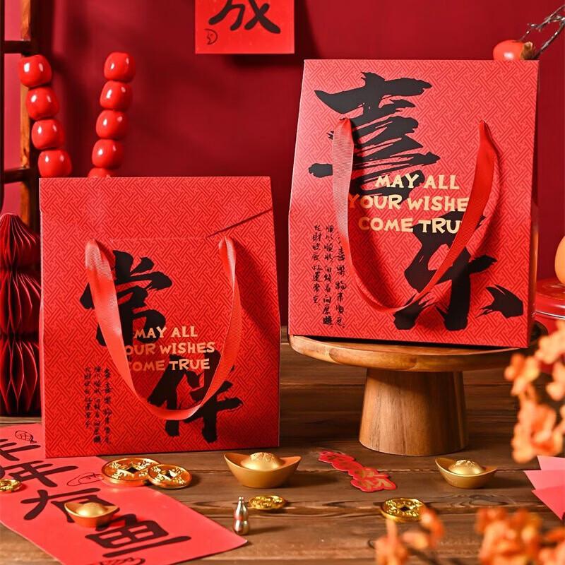 Новогодняя красная праздничная подарочная коробка