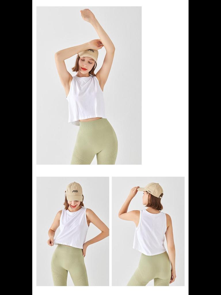 Женский быстросохнущий свободный топ для йоги — универсальная, впитывающая пот, дышащая футболка для весны и лета.