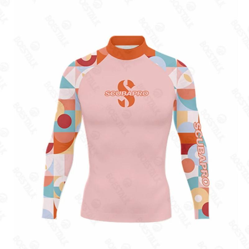 UPF 50 Long Sleeve Rash Guard Swimming Snorkeling UV Protection Quick Dry Unisex Swimwear