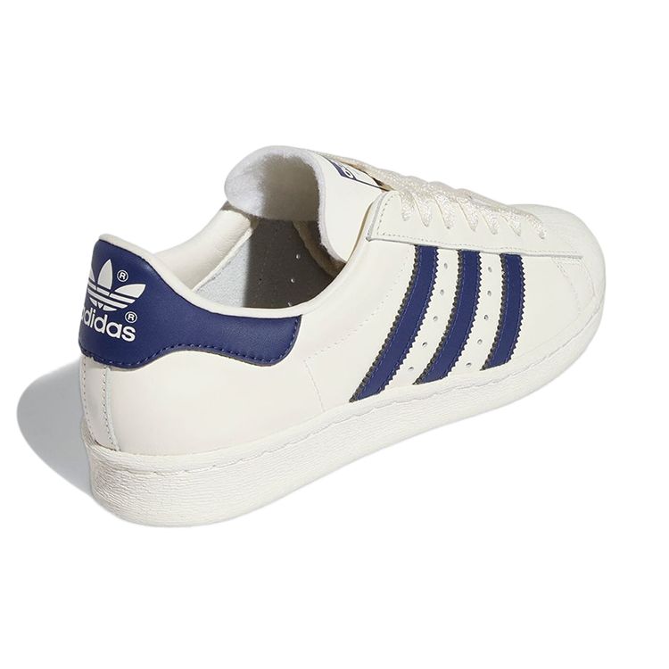 Adidas Superstar 82 White Dark Blue Unisex Sneakers Cloud-White Off-White GZ1537