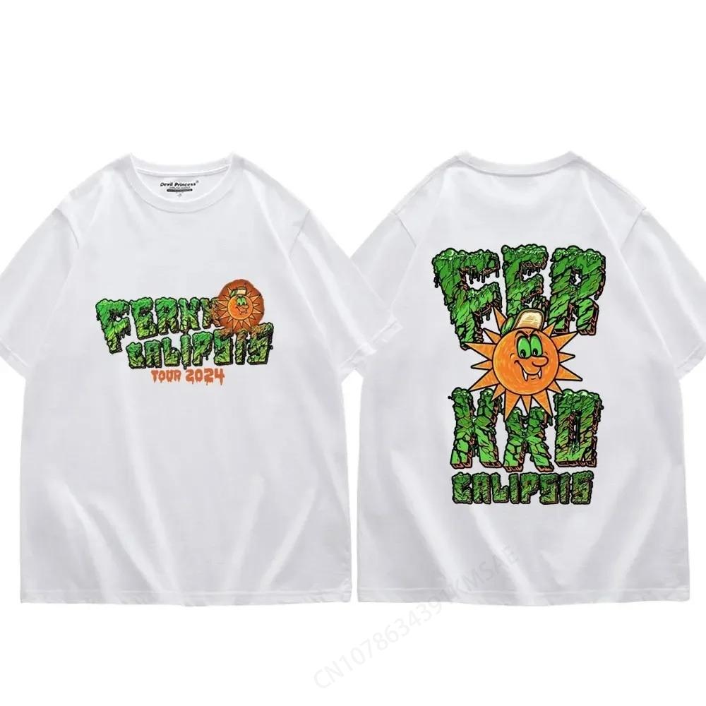 Rapper Feid Music Album T-shirt Ferxxocalipsis World Tour Graphic T Shirts Men's Women's Hip Ho