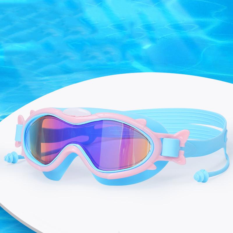 New Children'S Macaron Pc Anti-Fog Swimming Goggles Water Sports Auxiliary Children'S Training Waterproof Goggles