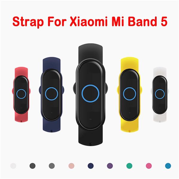 Силиконовый ремешок для часов, сменный ремешок для часов, ремень для Xiaomi Mi Band 5, спортивный браслет 